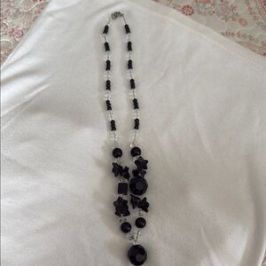 Elegant Black Beaded Necklace